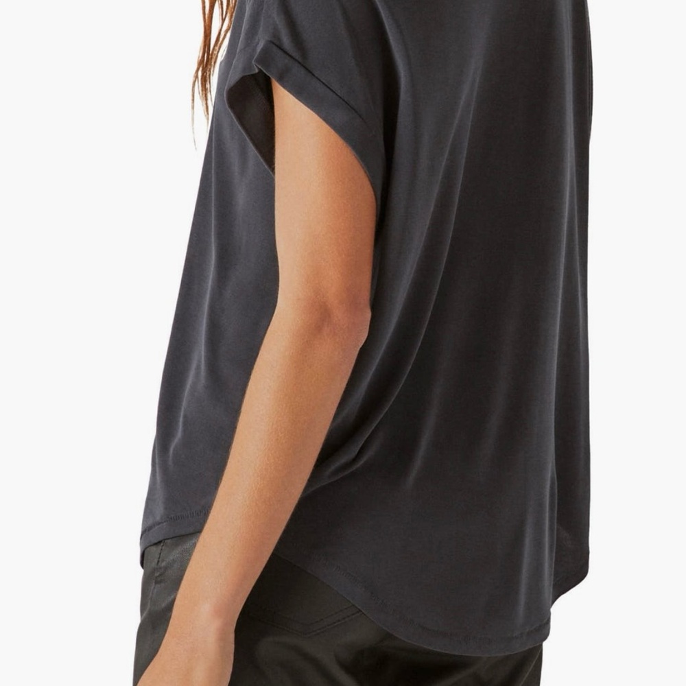 Lucky Brand Sandwash Dolman T-Shirt in Lucky Black Sz Medium - Picture 2 of 3
